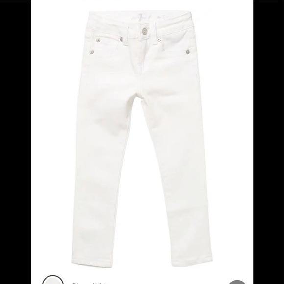 33. 7 For All Mankind Super Skinny Jeans in Clean White - Picture 3 of 17